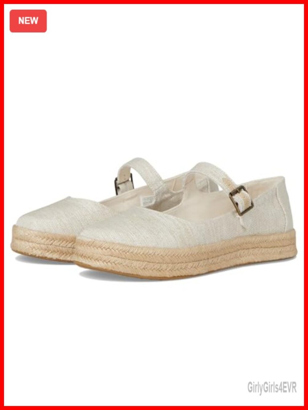 Canvas Mary Jane Flatform Espadrilles with Buckle Closure